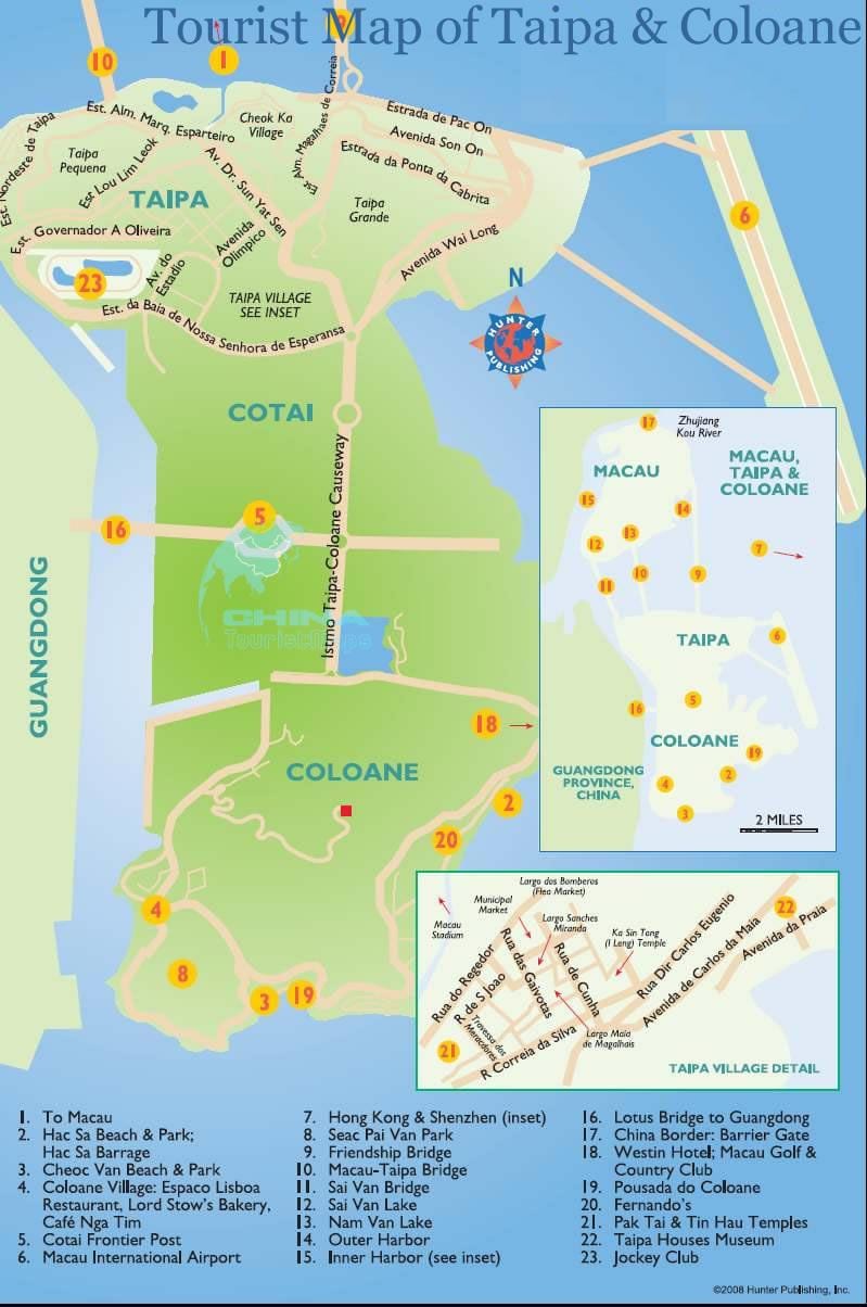 karta över Macao island