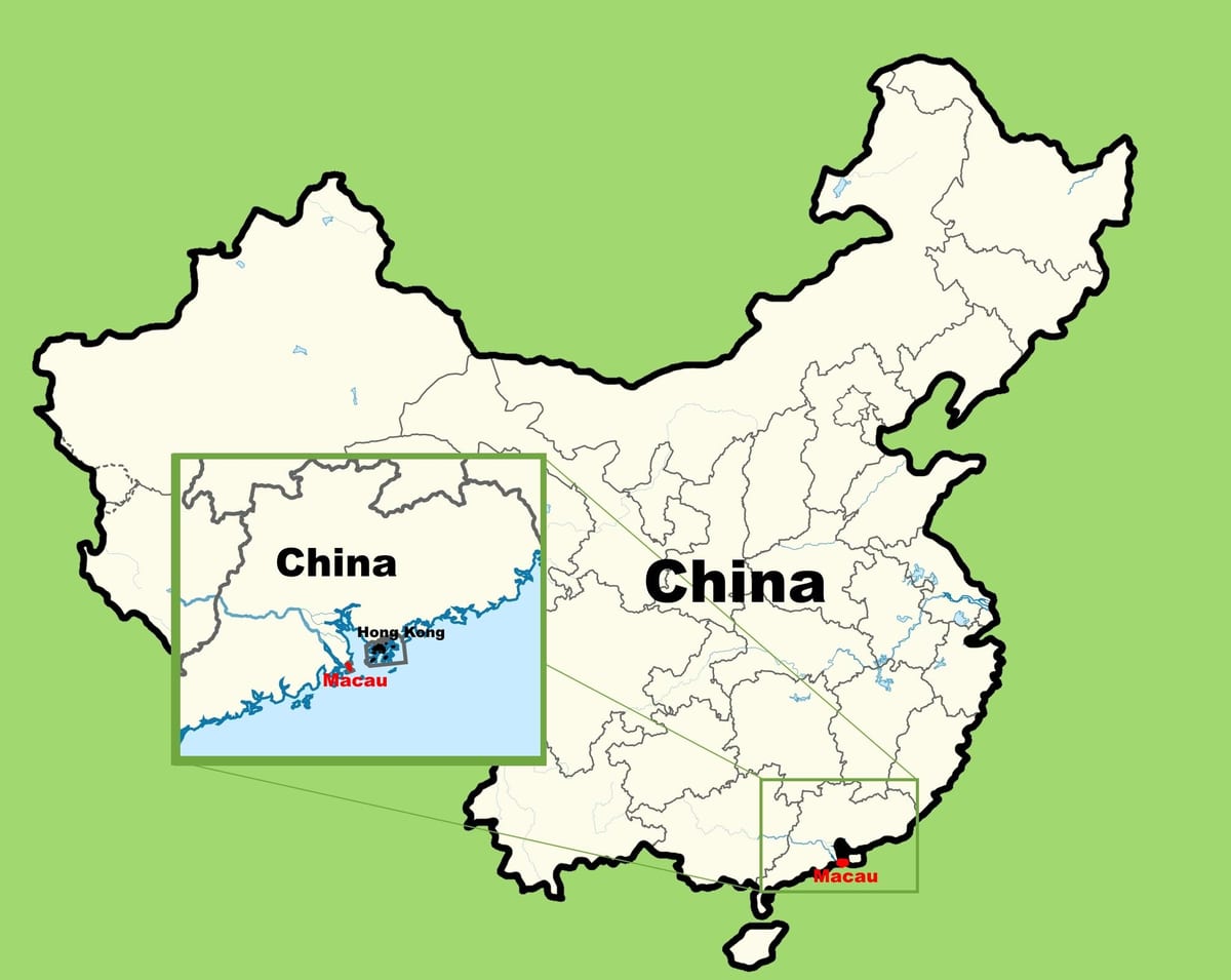 Macau karta asien