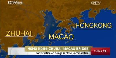 Hong kong och Macau bro karta