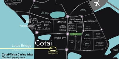 Karta över Macao cotai