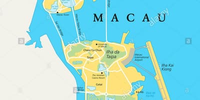 Macao i Kina karta