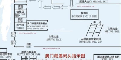 Macau yttre färjeterminalen karta
