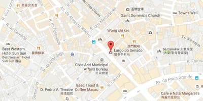Karta över senado square Macau
